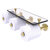 Allied Brass Waverly Place Collection Horizontal Reserve 3-Roll Toilet Paper Holder with Glass Shelf in Unlacquered Brass