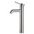 Alfi brand Tall Single Lever Bathroom Faucet, Height: 12-3/4'' H, Spout Height: 8-7/8'' H, Spout Reach: 5-3/4'' D, Brushed Nickel, Product Left Side View