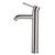 Alfi brand Tall Single Lever Bathroom Faucet, Height: 12-3/4'' H, Spout Height: 8-7/8'' H, Spout Reach: 5-3/4'' D, Brushed Nickel, Product Side View