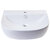 Alfi brand Porcelain Wall Mounted Bath Sink, 19-3/4'' W x 18-7/8'' D x 5-1/2'' H, 20'' White D-Bowl Sink, Product Overhead Front View