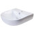 Alfi brand Porcelain Wall Mounted Bath Sink, 19-3/4'' W x 18-7/8'' D x 5-1/2'' H, 20'' White D-Bowl Sink, Product Angle View
