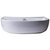 Alfi brand Porcelain Wall Mounted Bath Sink, 19-3/4'' W x 18-7/8'' D x 5-1/2'' H, 20'' White D-Bowl Sink, Product Front View