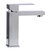 Alfi brand Polished Chrome Square Single Lever Bathroom Faucet, Height: 6-3/4'' H, Spout Height: 4-3/4'' H, Spout Reach: 4-1/2'' D, Product Right Side View