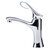 Alfi brand Single Lever Bathroom Faucet, Height: 7-5/8'' H, Spout Height: 4-3/4'' H, Spout Reach: 5'' D, Polished Chrome, Product Left Side View