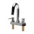 ALFI brand Two-Handle 4" Centerset Bathroom Faucet in Polished Chrome, Faucet Height: 7-7/8" H, Spout Reach: 4-3/8" D, Spout Height: 4-5/8" H