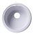 Alfi brand White 17" Drop-In Round Granite Composite Kitchen Prep Sink, 17" Diameter x 8-1/4" H