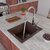 ALFI brand 17" Drop-In Rectangular Granite Composite Kitchen Prep Sink in Chocolate, 16-1/8" W x 19-7/8" D x 8-1/4" H