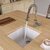 Alfi brand White 17" Undermount Rectangular Granite Composite Kitchen Prep Sink, 16-1/8" W x 17" D x 8-1/4" H
