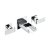 Polished Chrome Widespread Waterfall Faucet