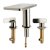 ALFI brand Two-Handle 8" Widespread Bathroom Faucet in Brushed Nickel, Faucet Height: 4-7/8" H, Spout Reach: 5" D, Spout Height: 5-1/4" H
