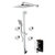 ALFI brand 3-Way Thermostatic Shower Set with Body Sprays, Polished Chrome Included Items