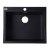 Alfi brand Black 24" Drop-In Single Bowl Granite Composite Kitchen Sink, 23-5/8" W x 20-1/8" D x 8-1/4" H