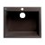 ALFI brand 24" Drop-In Single Bowl Granite Composite Kitchen Sink in Chocolate, 23-5/8" W x 20-1/8" D x 8-1/4" H
