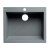 ALFI brand 24" Drop-In Single Bowl Granite Composite Kitchen Sink in Titanium, 23-5/8" W x 20-1/8" D x 8-1/4" H