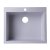 Alfi brand White 24" Drop-In Single Bowl Granite Composite Kitchen Sink, 23-5/8" W x 20-1/8" D x 8-1/4" H