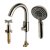 ALFI brand Deck Mounted Tub Filler with Hand Held Showerhead in Brushed Nickel, Faucet Height: 13-5/8" H, Spout Reach: 9-1/8" D, Spout Height: 10" H