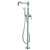 ALFI brand Free Standing Floor Mounted Bath Tub Filler, Faucet Height: 44-3/4'' H, Spout Reach: 9'' D, Spout Height: 39-3/8'' H, Polished Chrome, Product Left Side View
