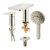 ALFI brand Deck Mounted Tub Filler with Hand Held Showerhead in Brushed Nickel, Faucet Height: 5" H, Spout Reach: 4-3/4" D