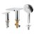 ALFI brand Deck Mounted Tub Filler with Hand Held Showerhead in Polished Chrome, Faucet Height: 5" H, Spout Reach: 4-3/4" D