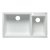 Alfi brand White 34" Double Bowl Drop In Granite Composite Kitchen Sink, 33-7/8" W x 19-3/4" D x 8-1/4" H