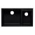 Alfi brand Black 34" Double Bowl Undermount Granite Composite Kitchen Sink, 33-7/8" W x 19-1/8" D x 8-3/8" H