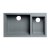 ALFI brand 34" Double Bowl Undermount Granite Composite Kitchen Sink in Titanium, 33-7/8" W x 19-1/8" D x 8-3/8" H