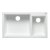 Alfi brand White 34" Double Bowl Undermount Granite Composite Kitchen Sink, 33-7/8" W x 19-1/8" D x 8-3/8" H