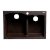 ALFI brand 33" Double Bowl Drop In Granite Composite Kitchen Sink in Chocolate, 33" W x 22" D x 9-1/2" H