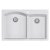 Alfi brand White 33" Double Bowl Drop In Granite Composite Kitchen Sink, 33" W x 22" D x 9-1/2" H