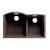 ALFI brand 33" Double Bowl Undermount Granite Composite Kitchen Sink in Chocolate, 33" W x 20-3/4" D x 9-7/8" H