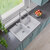 Alfi brand White 34" Drop-In Double Bowl Granite Composite Kitchen Sink, 33-7/8" W x 20-1/8" D x 8-1/4" H