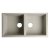 Alfi brand Biscuit 34" Undermount Double Bowl Granite Composite Kitchen Sink, 33-7/8" W x 17-3/4" D x 8-1/4" H