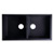 Alfi brand Black 34" Undermount Double Bowl Granite Composite Kitchen Sink, 33-7/8" W x 17-3/4" D x 8-1/4" H