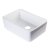 Alfi brand White 23" Smooth Apron Fireclay Single Bowl Farmhouse Kitchen Sink, 23-3/8" W x 16-1/8" D x 8" H