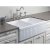 Alfi brand White 32" Fluted Apron Double Bowl Fireclay Farmhouse Kitchen Sink, 32-3/4" W x 19-7/8" D x 10" H