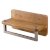 Alfi brand 12" Small Wooden Shelf with Chrome Towel Bar Bathroom Accessory, 11-3/4" W x 5-1/4" D x 4-3/4" H