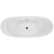 Alfi brand 68'' White Oval Acrylic Free Standing Soaking Bathtub, 67-3/4'' W x 29-1/8'' D x 29-1/8'' H, 68'' White Oval Soaking Bathtub, Product Overhead View
