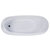 Alfi brand Oval Acrylic Free Standing Soaking Bathtub, 68'' White Tub Product Overhead View