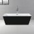 ALFI brand 59" Black & Rectangular Acrylic Free Standing Soaking Bathtub in Black, 59-1/16" W x 29-1/2" D x 22-3/4" H