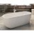 59" White Oval Acrylic Soaking Bathtub