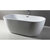 Alfi brand 67'' White Oval Acrylic Free Standing Soaking Bathtub, 66-7/8'' W x 29-1/2'' D x 22-7/8'' H, 67'' White Oval Soaking Bathtub, Installed View