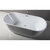 Alfi brand 67'' White Oval Acrylic Free Standing Soaking Bathtub, 66-7/8'' W x 29-1/2'' D x 22-7/8'' H, 67'' White Oval Soaking Bathtub, Installed Overhead Angle View