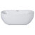 Alfi brand 67'' White Oval Acrylic Free Standing Soaking Bathtub, 66-7/8'' W x 29-1/2'' D x 22-7/8'' H, 67'' White Oval Soaking Bathtub, Product Front View
