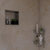 Alfi brand Corner Mounted Double Basket Shower Shelf Bathroom Accessory, 8-1/4'' W x 8-5/8'' D x 20-1/2'' H, Polished Chrome, Installed Angle View