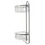 Alfi brand Polished Chrome Wall Mounted Double Basket Shower Shelf Bathroom Accessory, 11'' W x 5-7/8'' D x 16-1/2'' H, Product Side View
