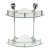 Alfi brand Polished Chrome Corner Mounted Double Glass Shower Shelf Bathroom Accessory, 12-3/4" W x 10-1/2" D x 9-5/8" H