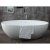 67" White Oval Resin Soaking Bathtub