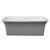 Alfi brand Rectangular Solid Surface Smooth Resin Soaking Bathtub, 67'' White Bathtub Product View