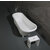 ALFI brand 68'' White Matte Clawfoot Solid Surface Resin Bathtub, 68-1/4'' W x 29-3/8'' D x 28-3/8'' H, 68'' White Matte Clawfoot Bathtub, Installed Overhead View