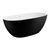 ALFI brand 59" Black & White Matte Oval Solid Surface Resin Soaking Bathtub, 59-1/8" W x 29-1/8" D x 22-1/2" H